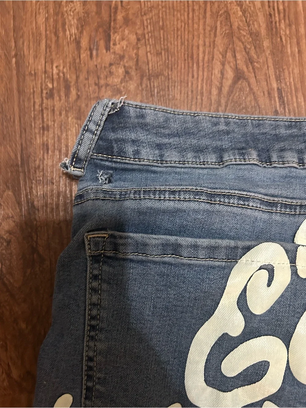 Ed Hardy NYC Eagle Skull Snake Jeans Size 34 Y2K Embroidered Flare Tattoo Denim